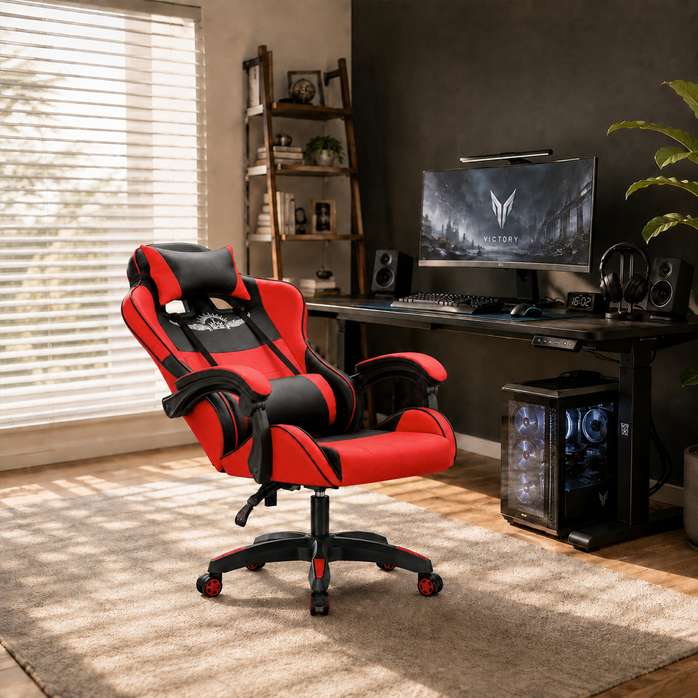 Racing PU Leather Gaming Chair High Resilience Foam Padding