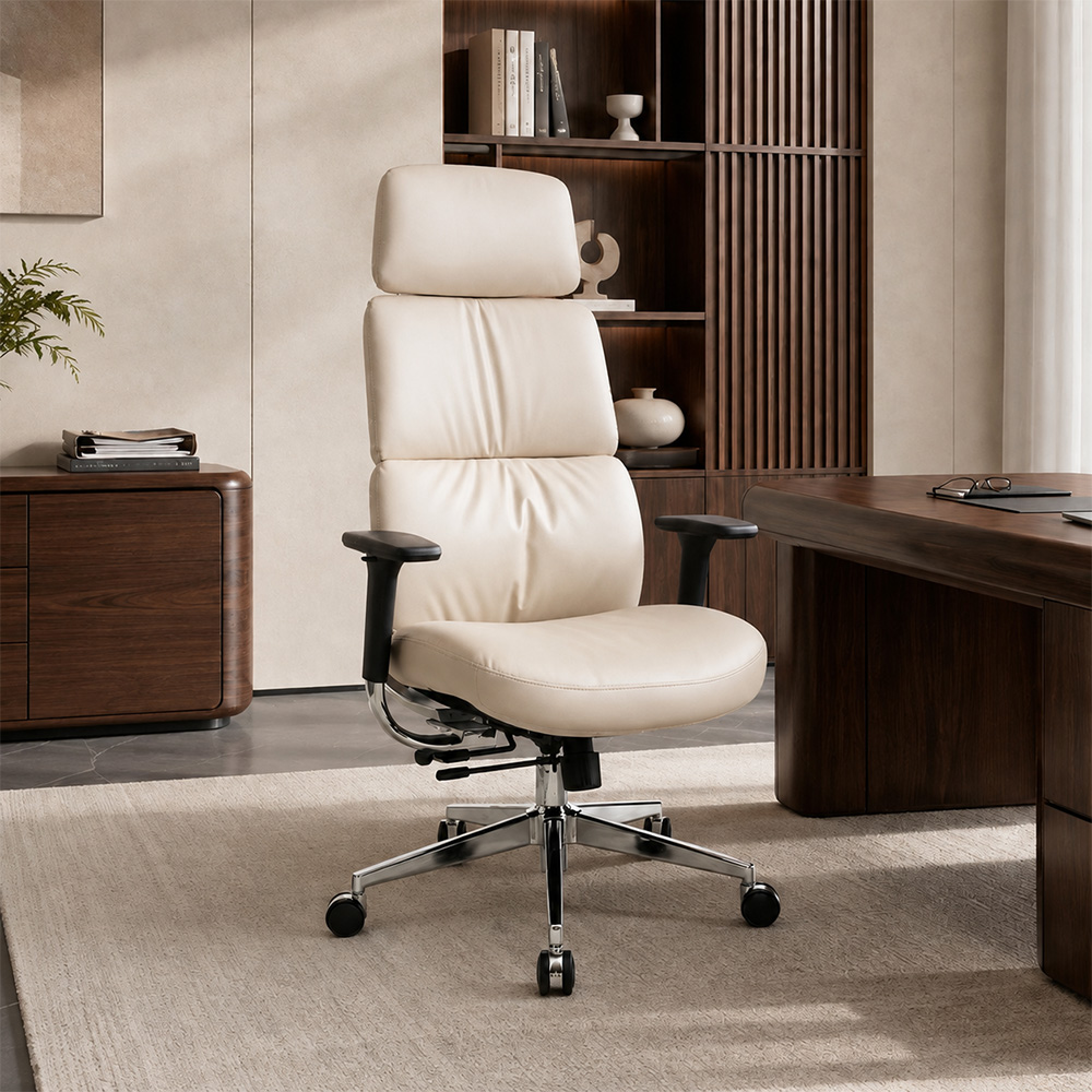 Sliding 4 Lock PU Leather Boss Office Chair