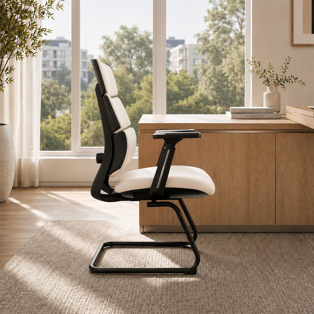 PU Ergonomic Office Chair with Adjustable Lumbar Support