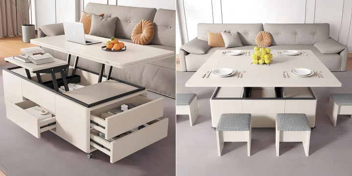 multifuntional coffee table to work or have dinner