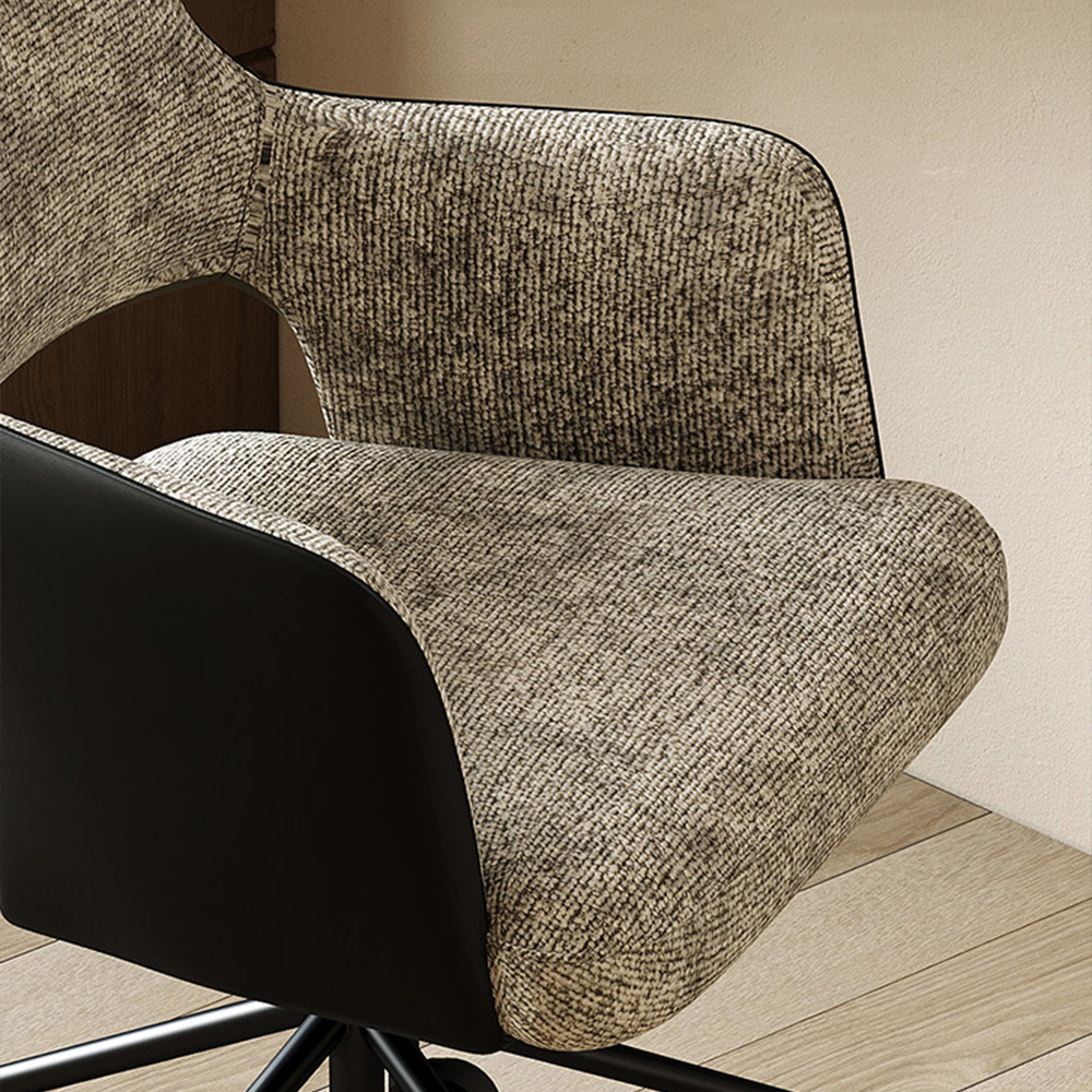 PU Linen 360 Swivel Height Adjustable Rolling Office Chair 1 Piece