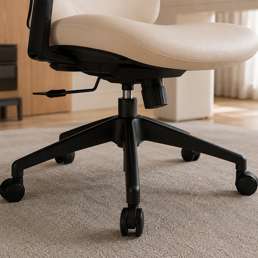 Premium Split Back PU Leather Office Chair Adjustable Headrest And Lumbar Pillow