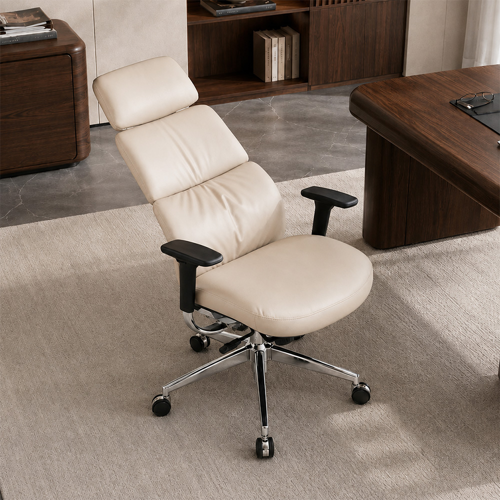 Sliding 4 Lock PU Leather Boss Office Chair