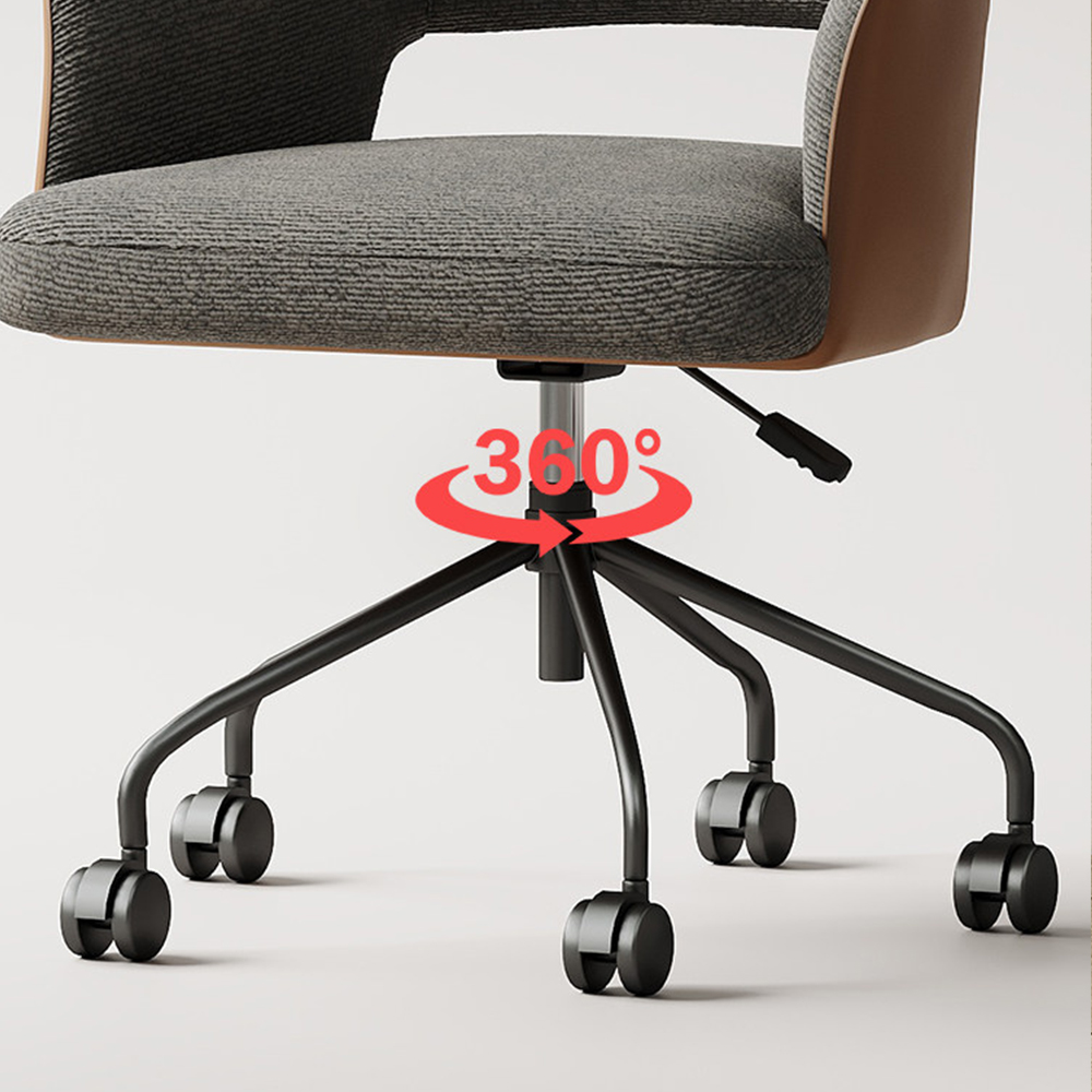 PU Linen 360 Swivel Height Adjustable Rolling Office Chair 1 Piece