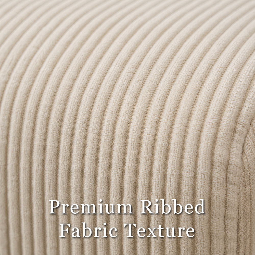 Vacuum Compressed Cube Module Beige Corduroy Living Room Sofa