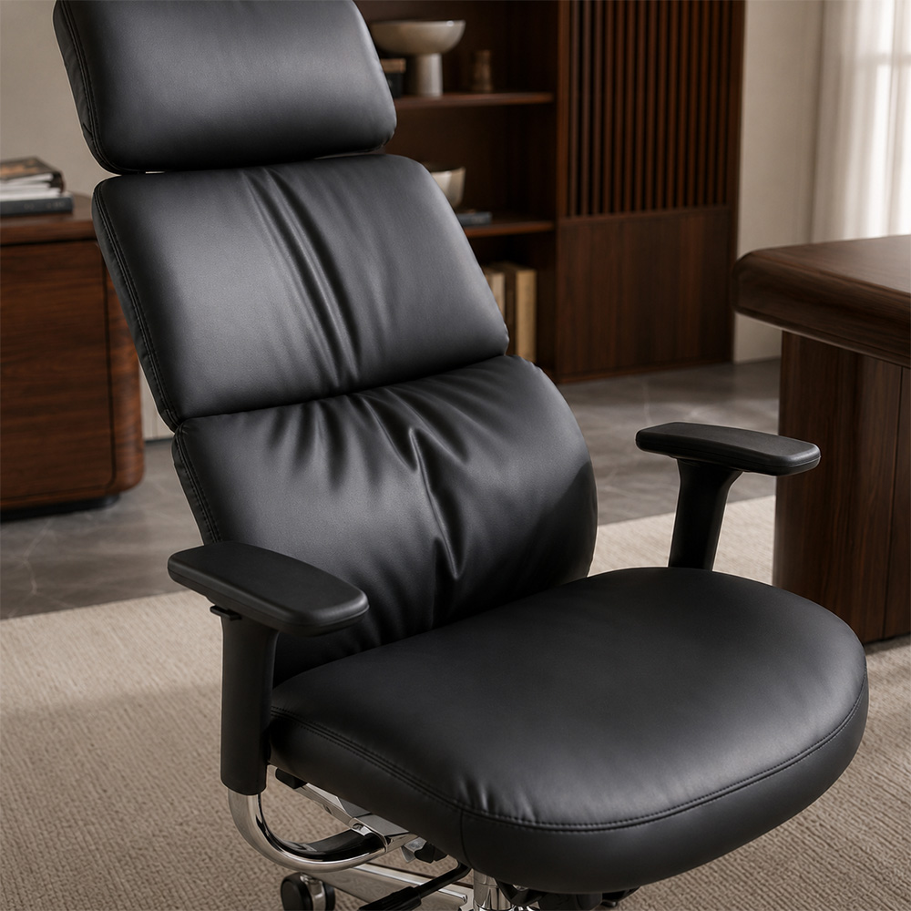 Sliding 4 Lock PU Leather Boss Office Chair