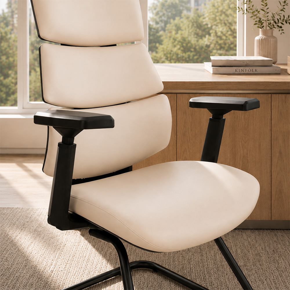 PU Ergonomic Office Chair with Adjustable Lumbar Support