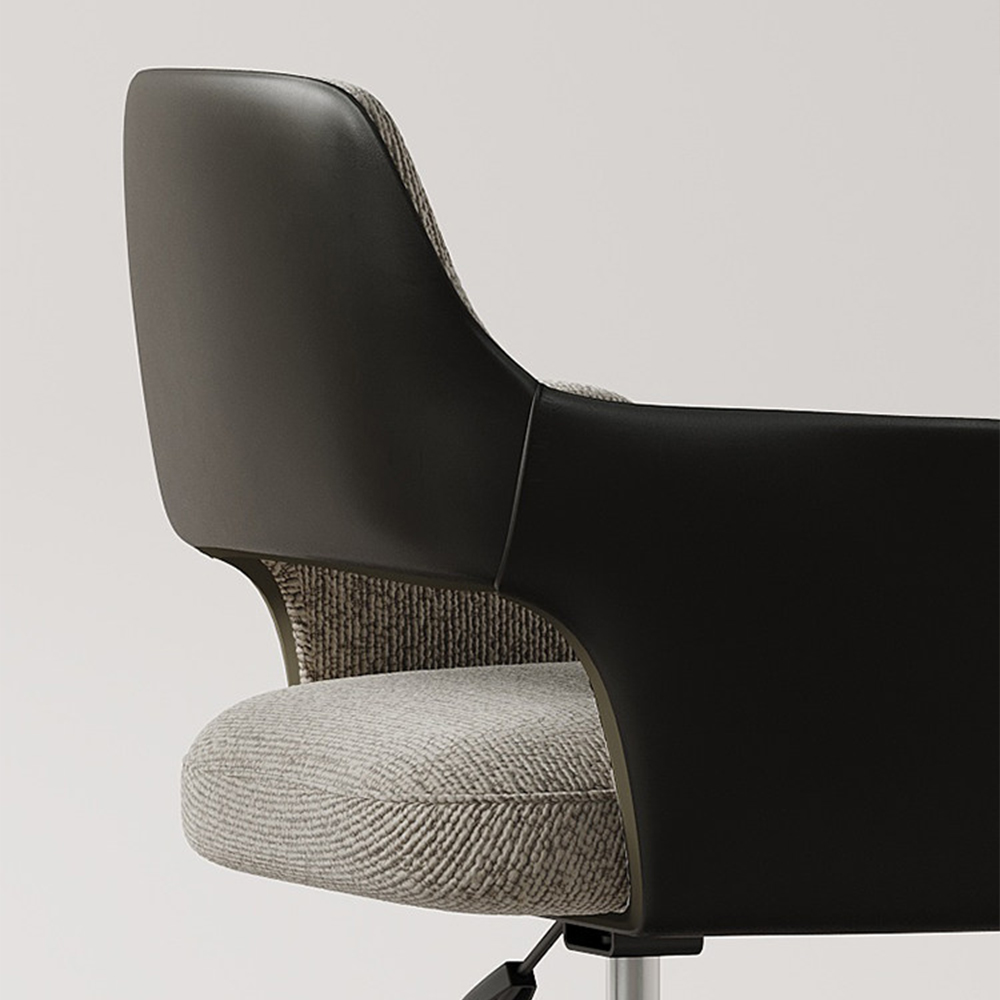 PU Linen 360 Swivel Height Adjustable Rolling Office Chair 1 Piece