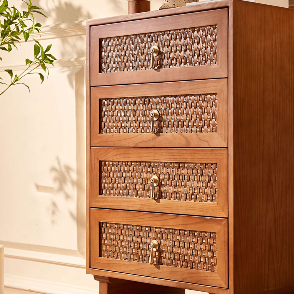 23.6" 4-Drawers Bedroom Accent Chest Cabinet