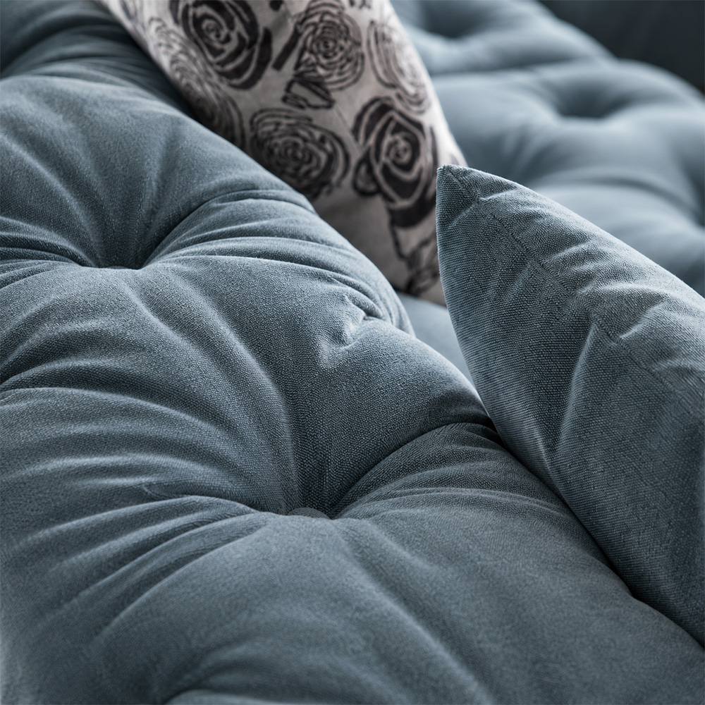 155.9" Two Tone Tufted Velvet Modular L Shape Sectional Sofa With Chaise For Luxury Villa
