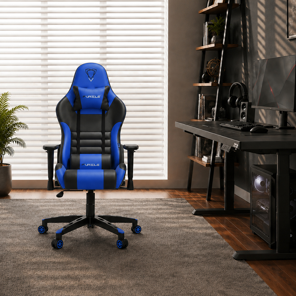 Ergonomic PU Leather Gaming Chair 2D Adjustable Armrests
