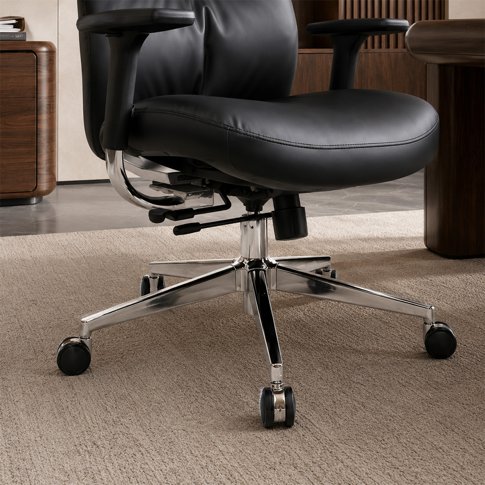 Sliding 4 Lock PU Leather Boss Office Chair