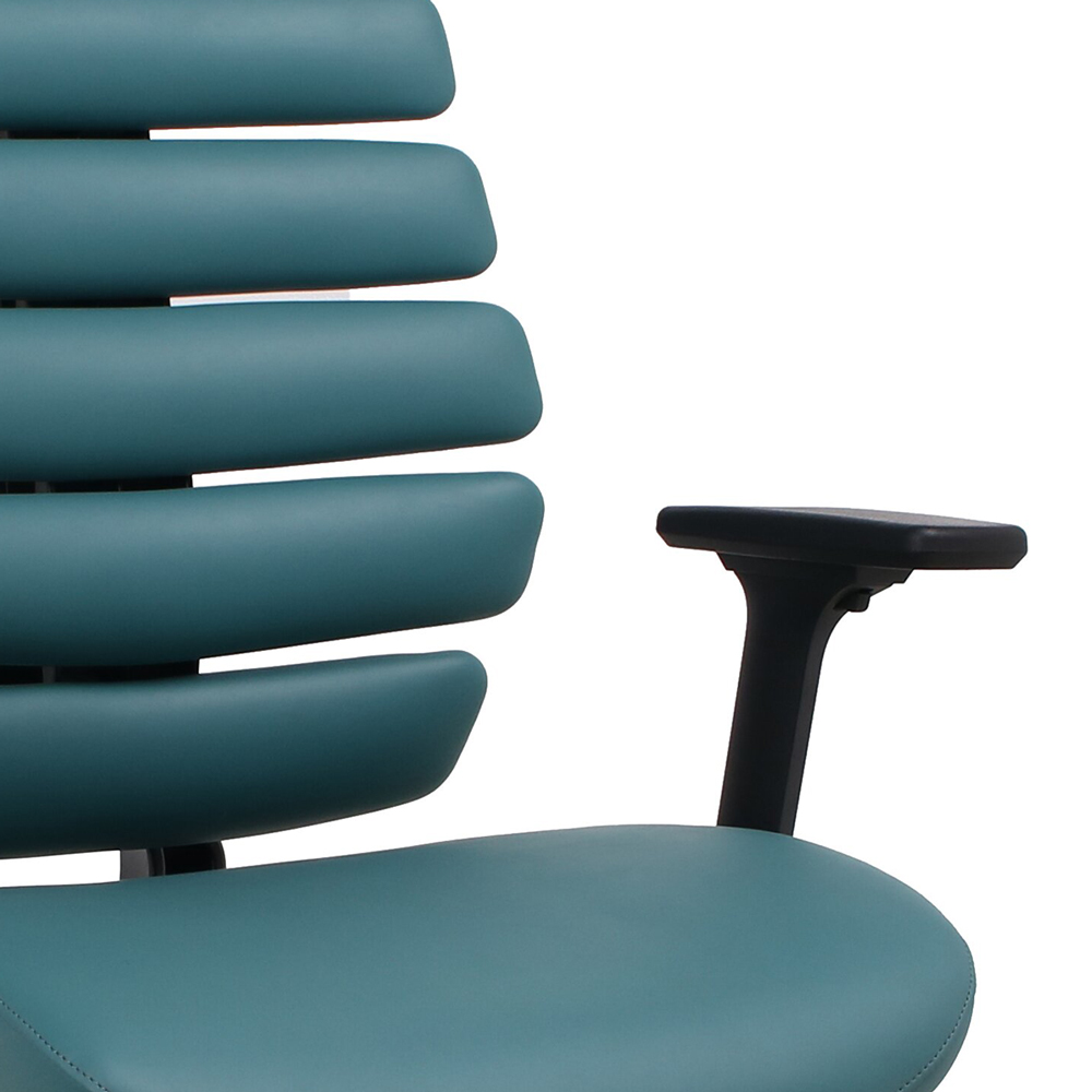 PU Leather Home Office Chair with 3D Armrests & Synchro-Tilt Mechanism
