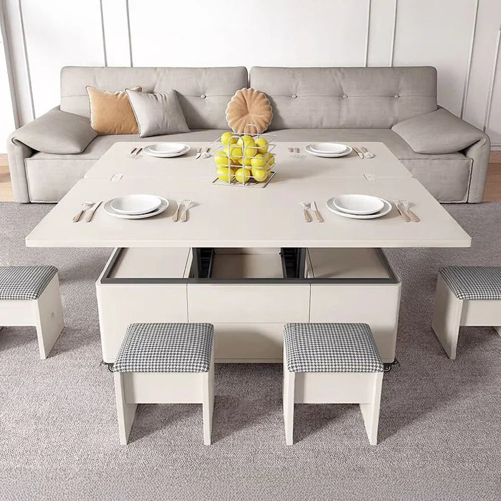 Arrtle Multifunctional Lift-Top Coffee Table with Chairs
