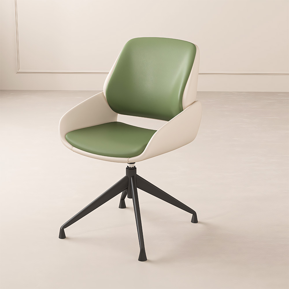 Ergonomic Faux Leather 360 Swivel Metal Base Office Chair 1 Piece
