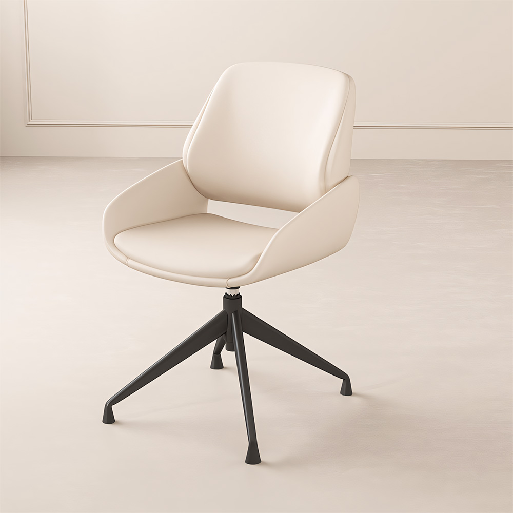 Ergonomic Faux Leather 360 Swivel Metal Base Office Chair 1 Piece