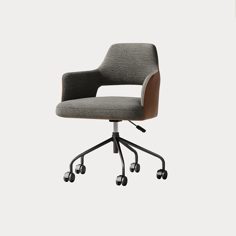 PU Linen 360 Swivel Height Adjustable Rolling Office Chair 1 Piece