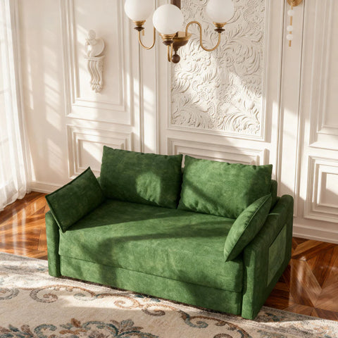 green fabirc sofa bed under 1000 for living room