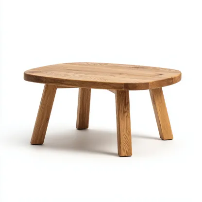 Table basse bois 90x65x40 cm chêne naturel adapté au salon design moderne-Shelterilo