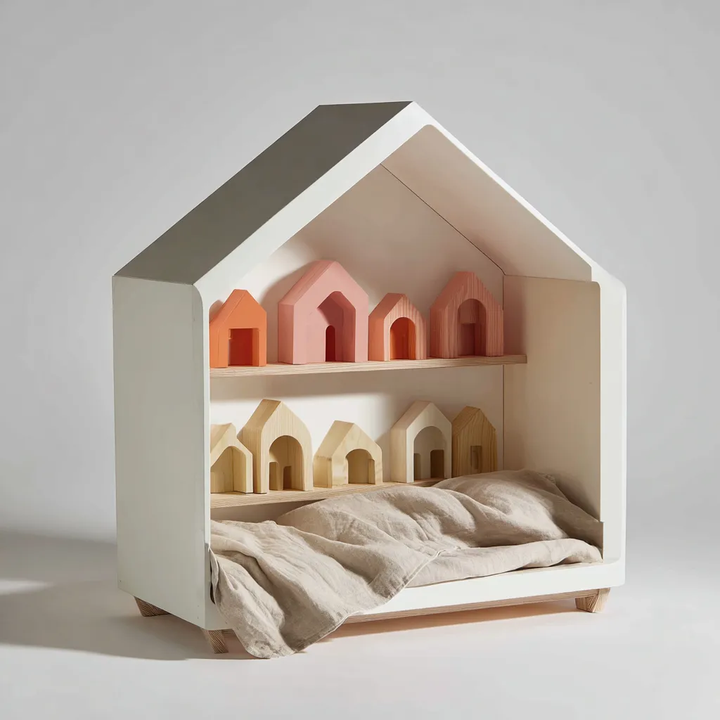 Lit pour enfant bois 105x55x120 cm - blanc - design moderne - adapté à la chambre-Shelterilo