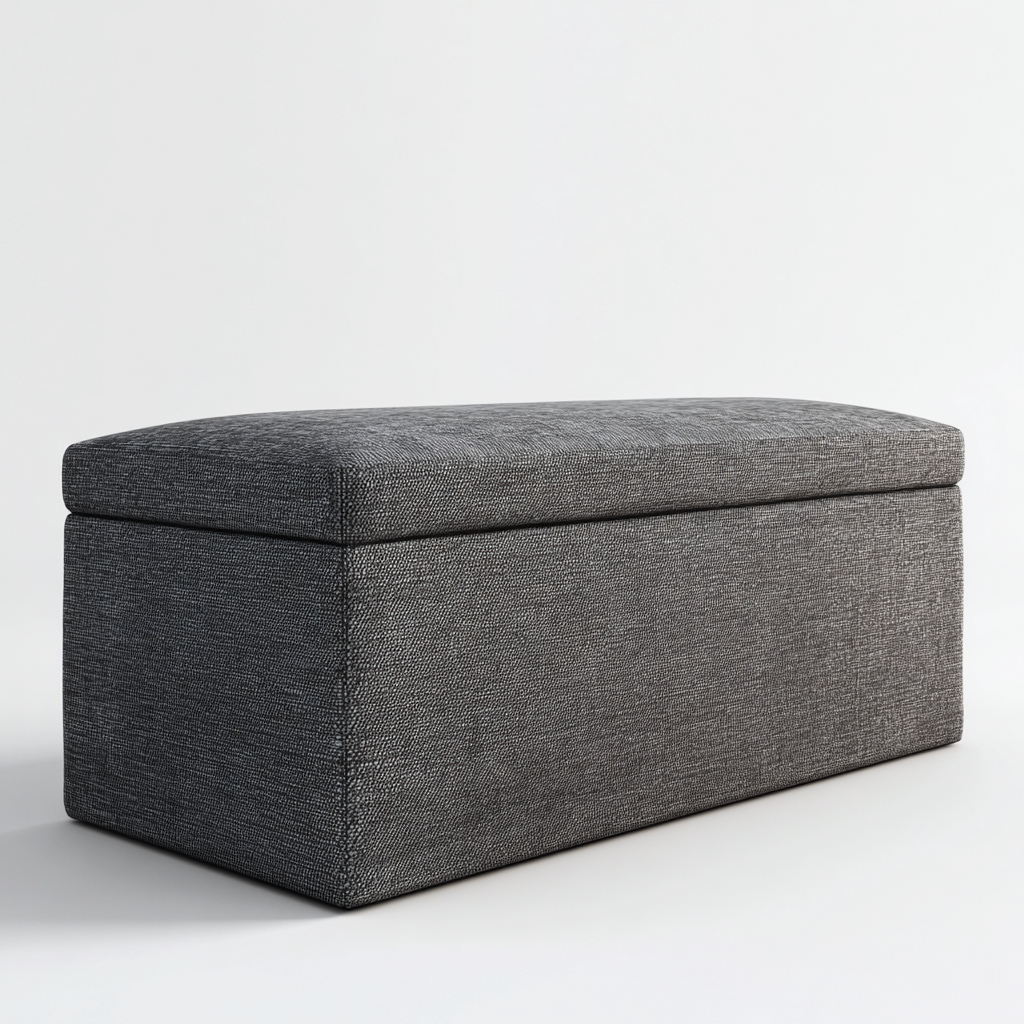 Banc d'entrée Tissu 80x40x45 cm - Gris - Design moderne-Shelterilo