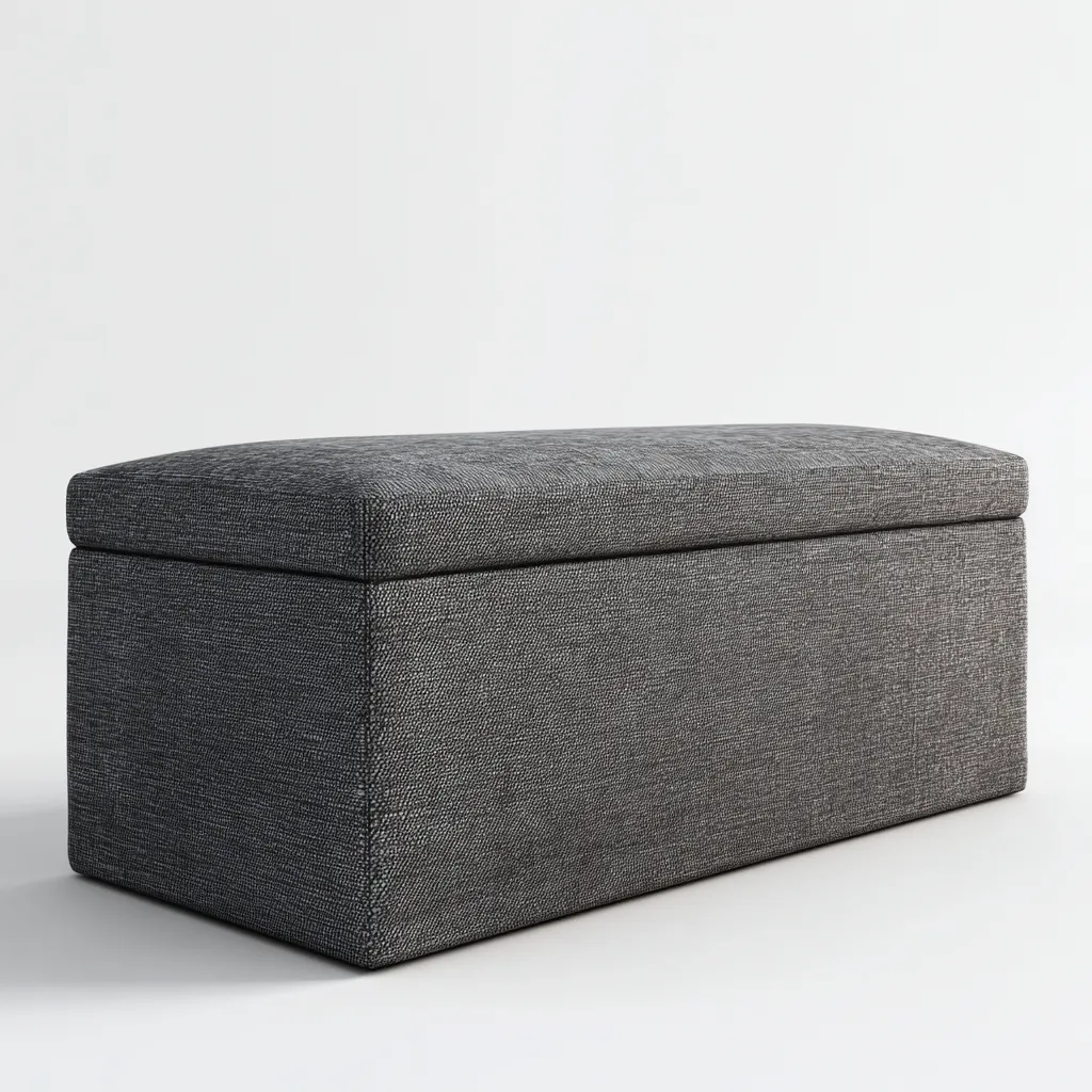 Banc d'entrée Tissu 80x40x45 cm - Gris - Design moderne-Shelterilo