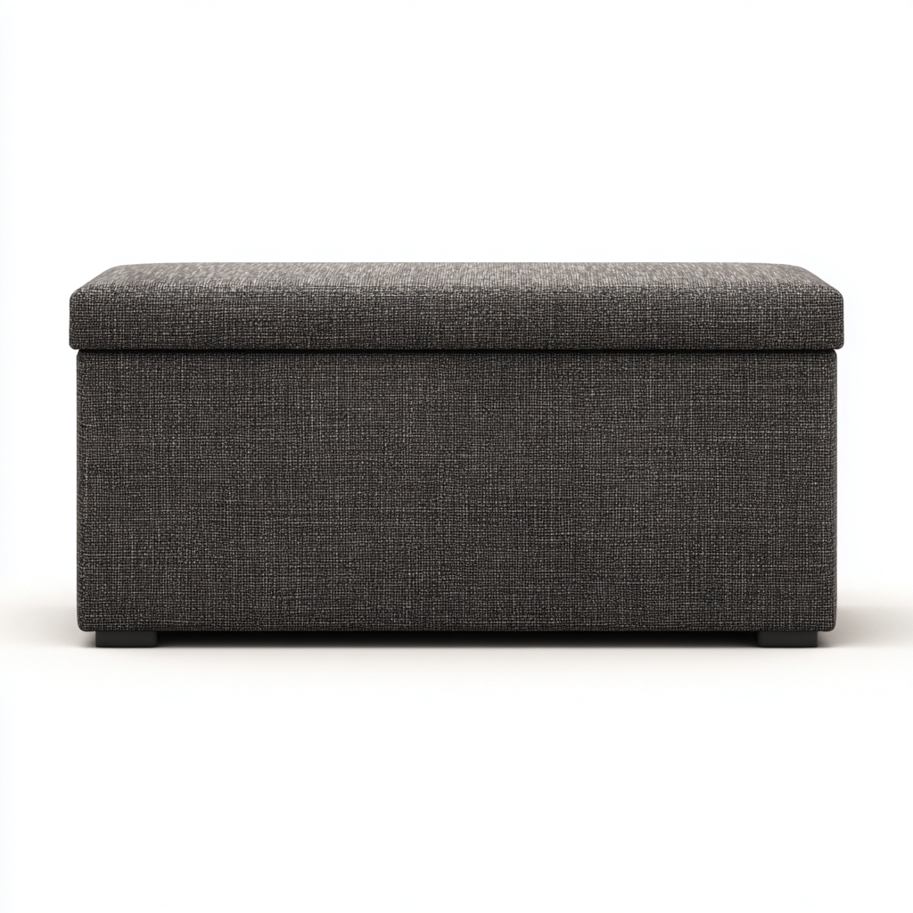 Banc d'entrée tissu 92x40x44 cm - gris - design moderne - adapté à l'entrée-Shelterilo