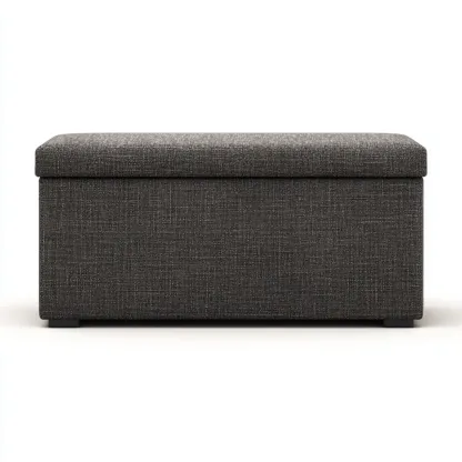 Banc d'entrée tissu 92x40x44 cm - gris - design moderne - adapté à l'entrée-Shelterilo