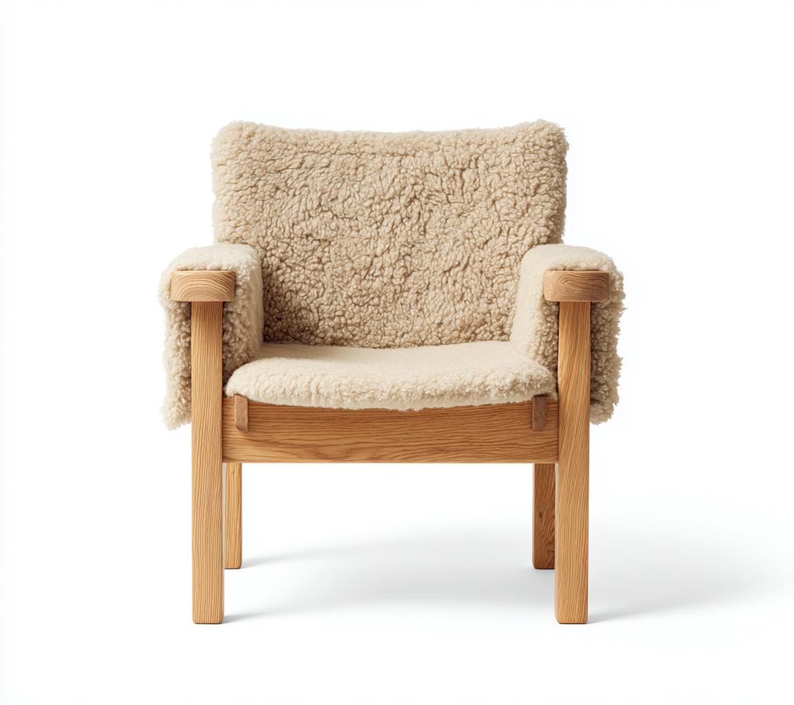 Fauteuil tissu 70x75x80 cm - beige - style naturel cosy-Shelterilo