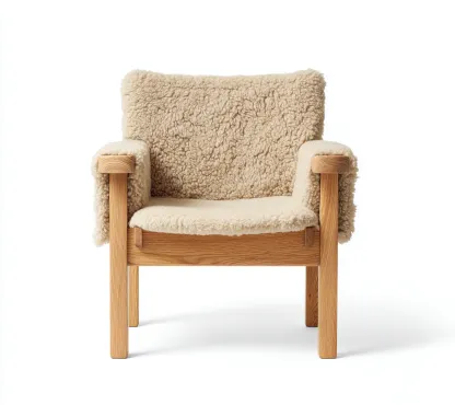 Fauteuil tissu 70x75x80 cm - beige - style naturel cosy-Shelterilo