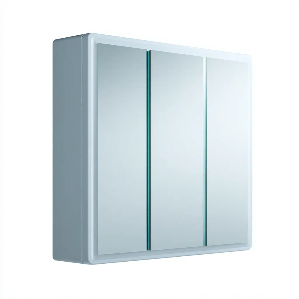 Rangement de salle de bain armoire murale avec miroir 70x15x60 cm - blanc - design minimaliste-Shelterilo