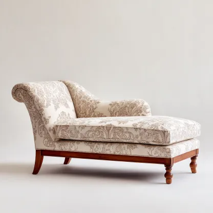 Chaise longue tissu 170x80x90 cm beige adaptée au salon style classique-Shelterilo