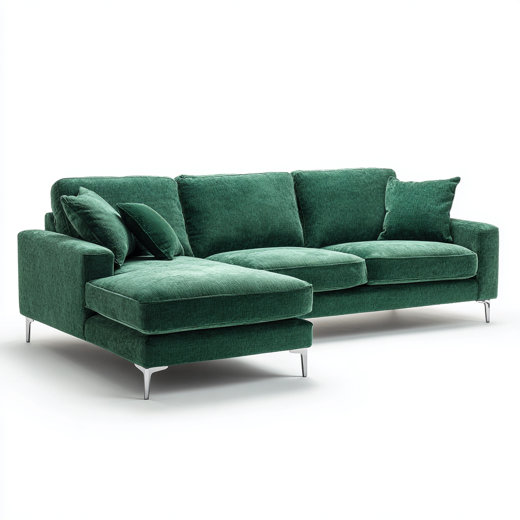 Canapé d'angle Tissu 270x160x85 cm - Vert - Design moderne-Shelterilo