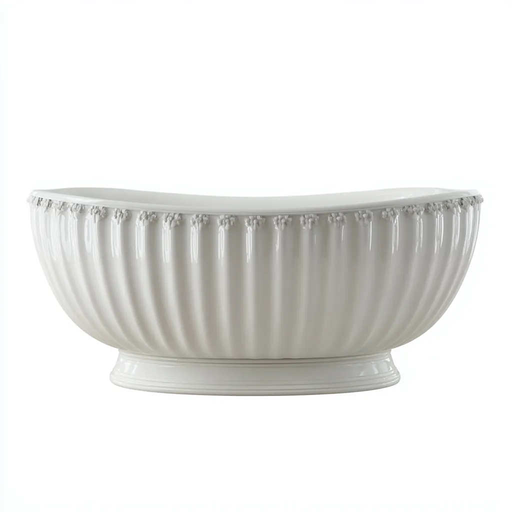 Baignoire autoportante décorative 165x75x70 cm - acrylique blanc - adaptée à la salle de bain - style classique-Shelterilo