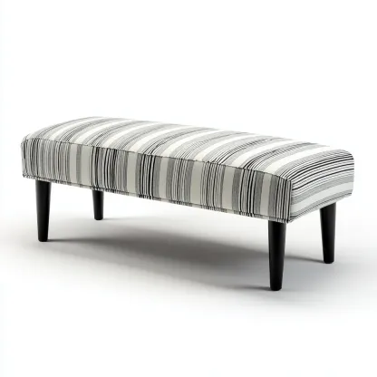Banc d'entrée tissu rembourré 110x38x45 cm - blanc-noir - design moderne - adapté à l'entrée-Shelterilo