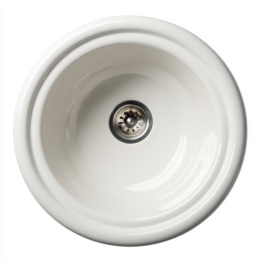 Lavabo vasque ronde en céramique 38x38x16 cm - blanc - style classique-Shelterilo