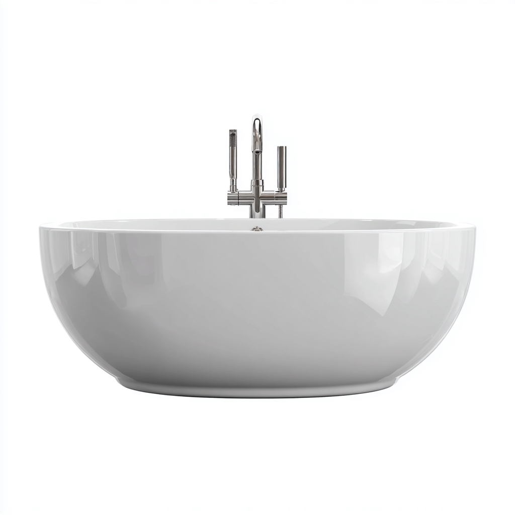 Baignoire autoportante 170x90x60 cm - acrylique blanc - adaptée à la salle de bain - design moderne-Shelterilo