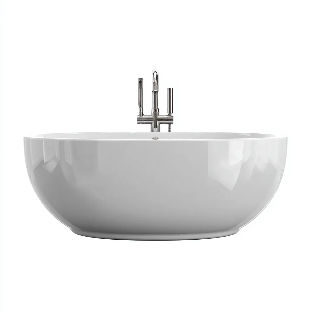 Baignoire autoportante 170x90x60 cm - acrylique blanc - adaptée à la salle de bain - design moderne-Shelterilo