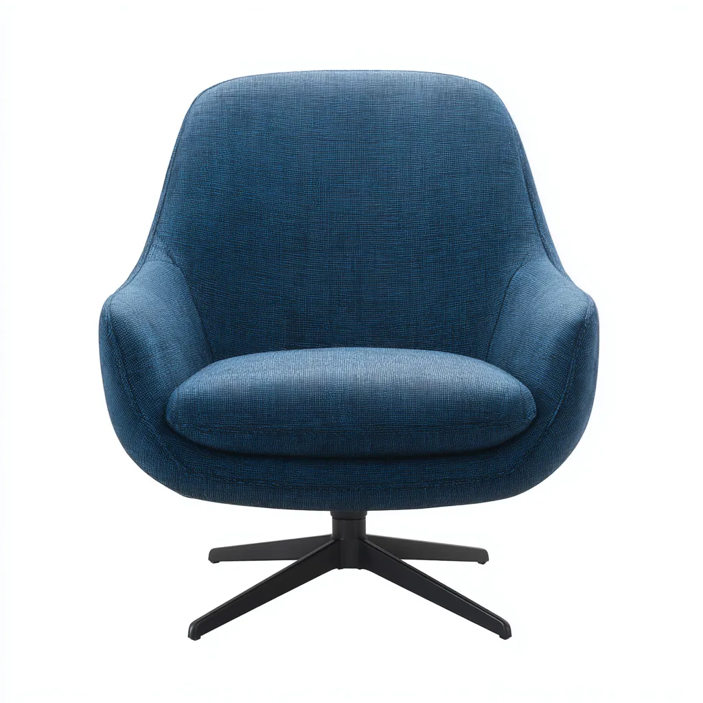 Fauteuil tissu 85x80x95 cm bleu adapté au salon design moderne-Shelterilo