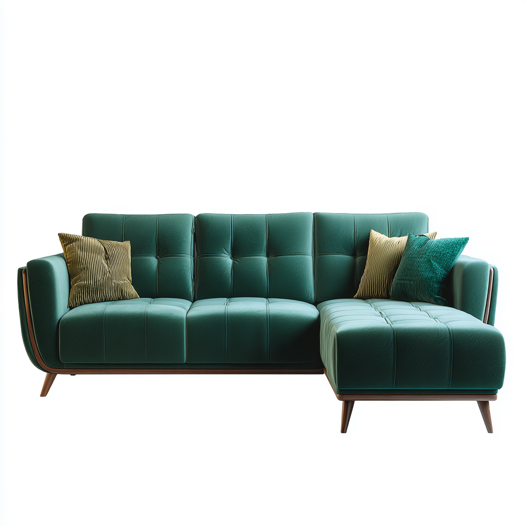 Canapé d'angle Tissu 265x160x85 cm - Vert - Design moderne-Shelterilo