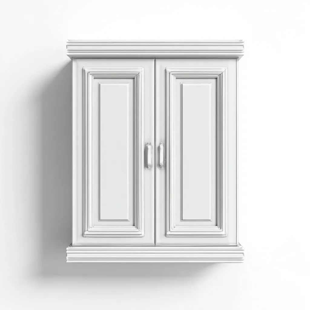 Rangement de salle de bain 60x20x70 cm - bois blanc - adapté à la salle de bain - style classique-Shelterilo