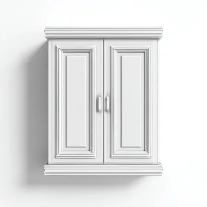 Rangement de salle de bain 60x20x70 cm - bois blanc - adapté à la salle de bain - style classique-Shelterilo