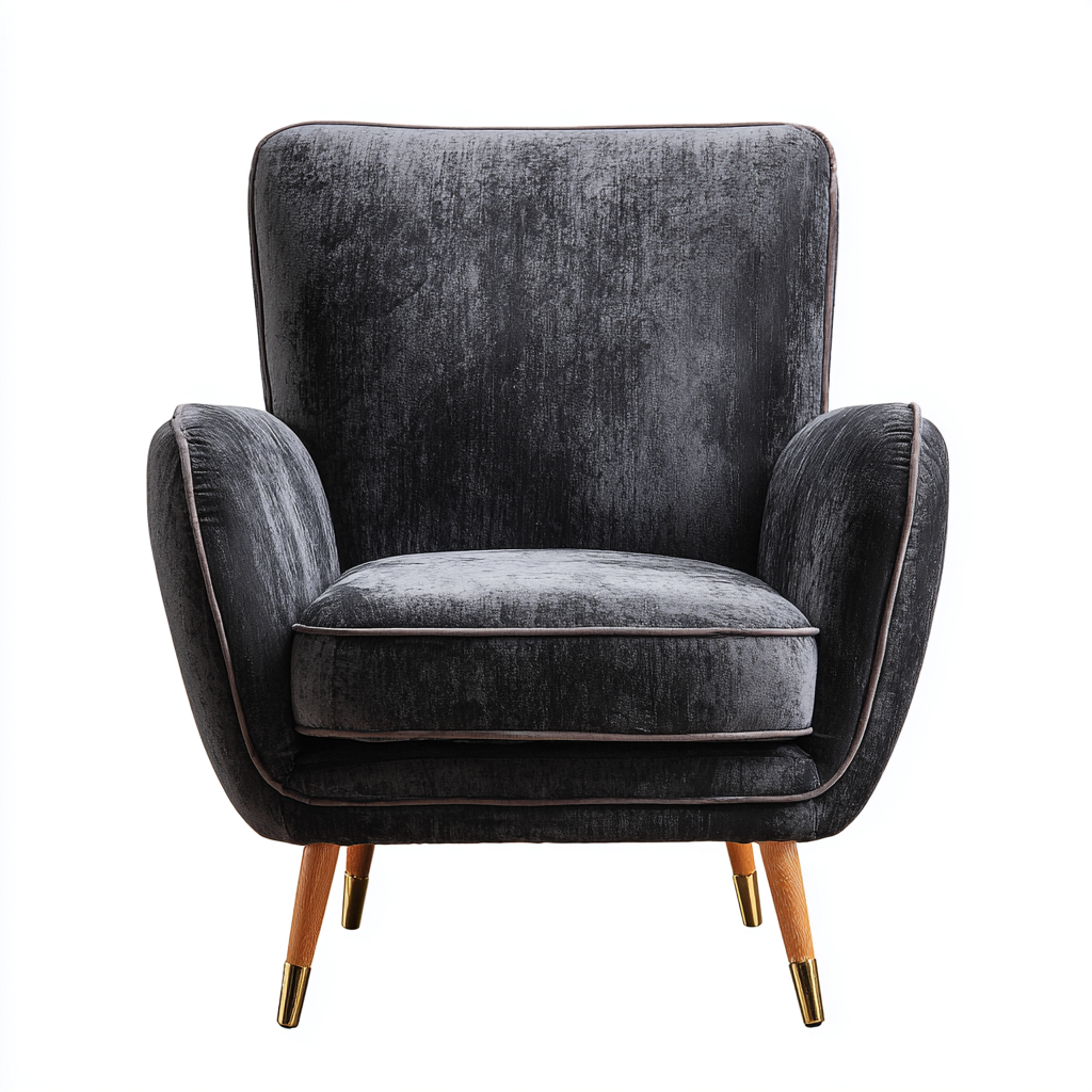 Fauteuil tissu 78x80x90 cm - gris - design moderne confortable-Shelterilo