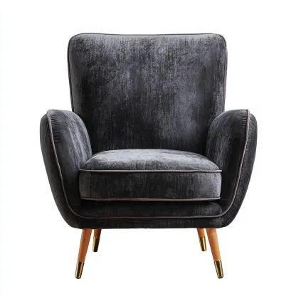 Fauteuil tissu 78x80x90 cm - gris - design moderne confortable-Shelterilo