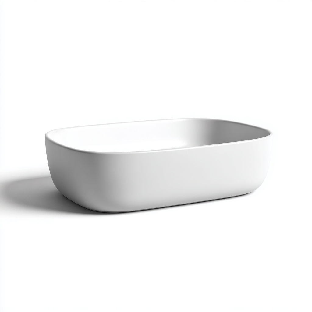 Lavabo de salle de bain 52x36x13 cm - céramique blanc - adapté à la salle de bain - design moderne-Shelterilo