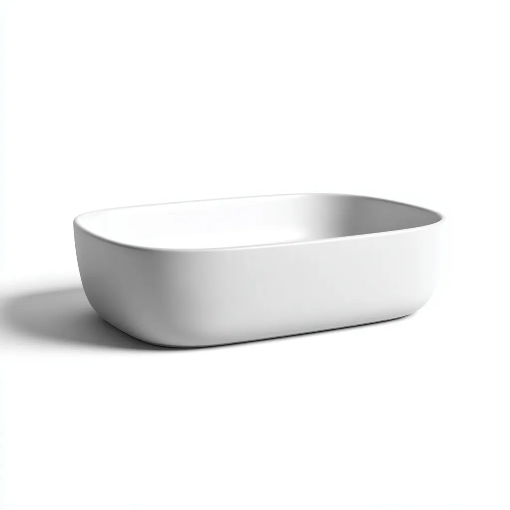 Lavabo de salle de bain 52x36x13 cm - céramique blanc - adapté à la salle de bain - design moderne-Shelterilo