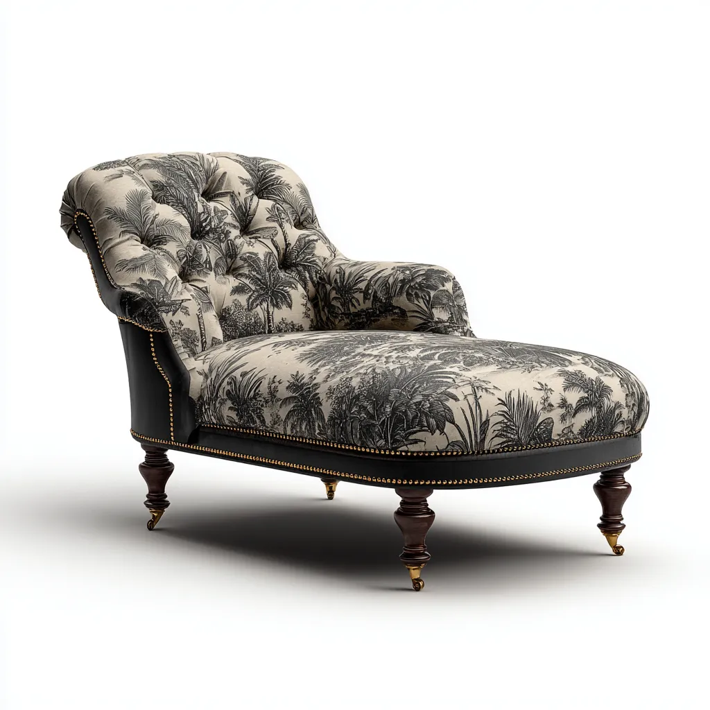 Chaise longue Tissu 185x75x90 cm - Gris - Style classique-Shelterilo