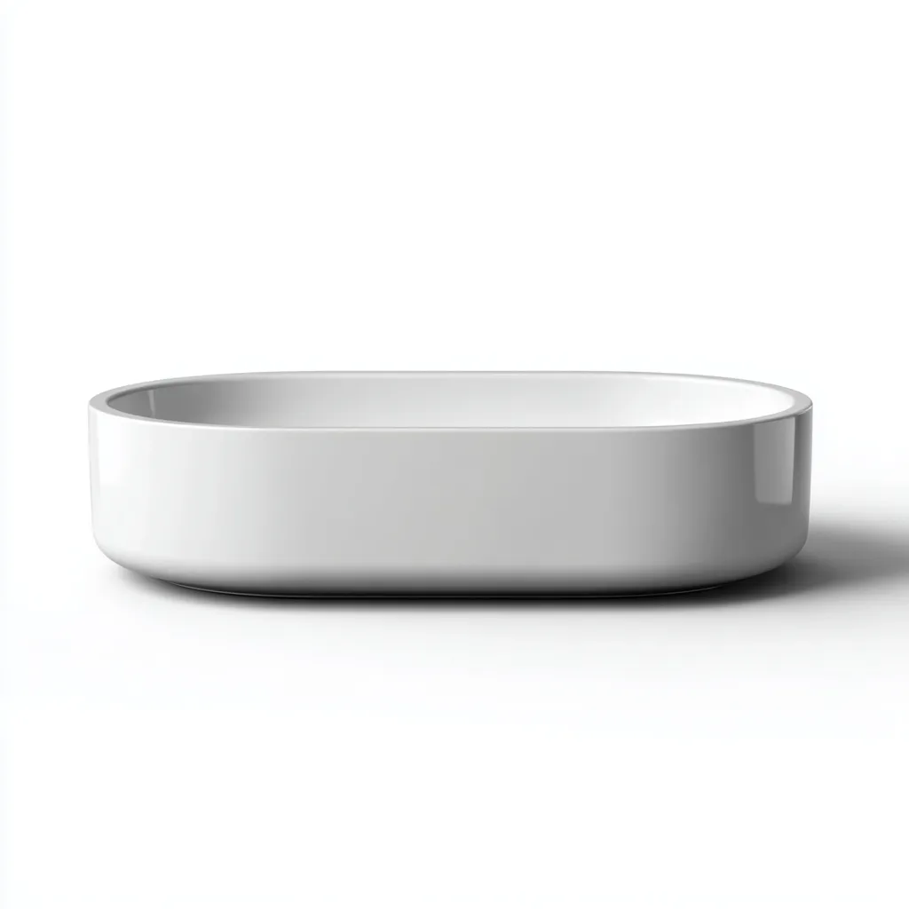 Lavabo céramique ovale 55x35x12 cm blanc adapté à la salle de bain design moderne-Shelterilo