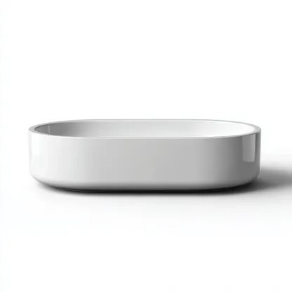 Lavabo céramique ovale 55x35x12 cm blanc adapté à la salle de bain design moderne-Shelterilo