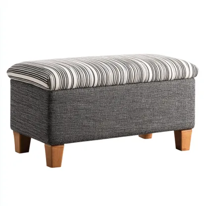 Banc d'entrée tissu 88x37x47 cm - gris - design contemporain - adapté à l'entrée-Shelterilo
